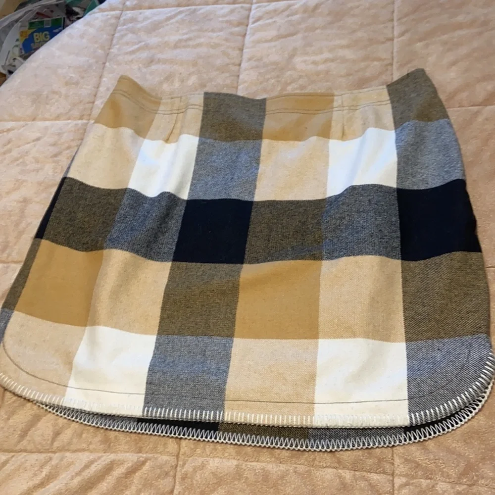 Woolrich wool blend checkered skirt